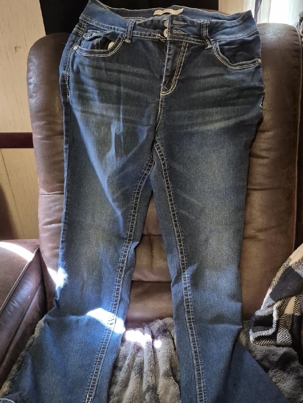 Faded Glory Blue Flare Jeans - Classic Medium Wash Bootcut